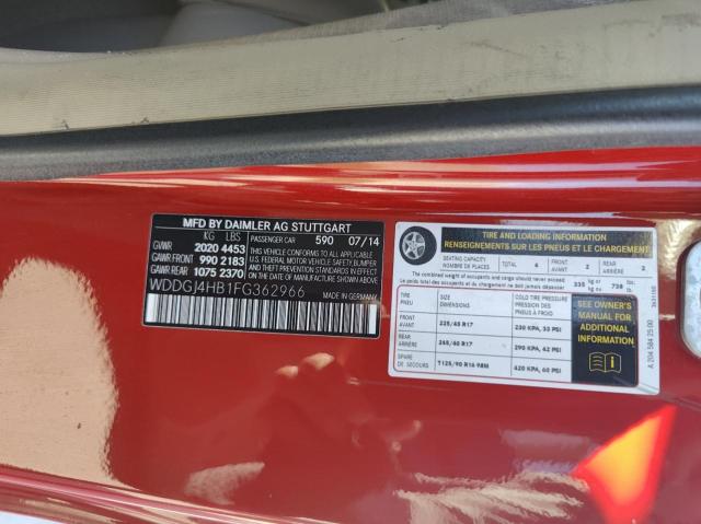 WDDGJ4HB1FG362966 Mercedes-Benz C 250