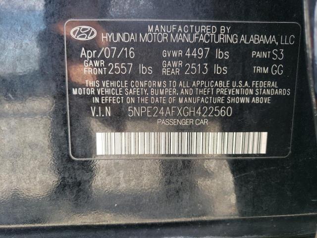5NPE24AFXGH422560 Hyundai SONATA SE