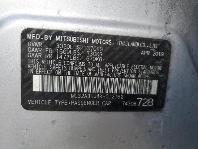 ML32A3HJ4KH012762 Mitsubishi MIRAGE ES