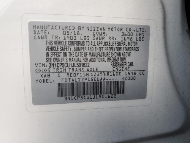 3N1CP5CU1JL501622 Nissan KICKS S
