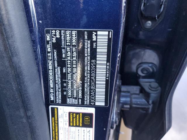 4JGDA5JBXGA803958 Mercedes-Benz GLE 350