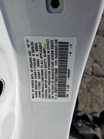 19XFC1F76KE215940 Honda CIVIC EXL