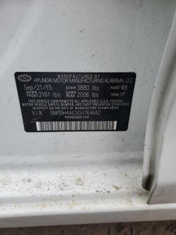 5NPDH4AE0GH764682 Hyundai ELANTRA SE