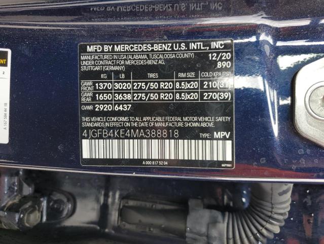 4JGFB4KE4MA388818 Mercedes-Benz Gle 350 4matic
