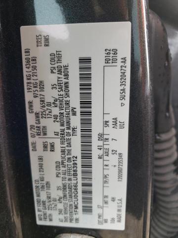 1FMCU0G66LUB83912 Ford ESCAPE SE