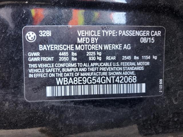 WBA8E9G54GNT42068 BMW 328 I Sulev