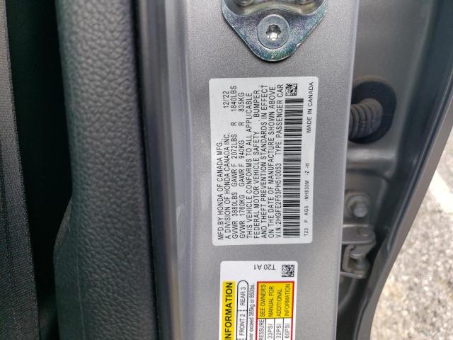 2HGFE2F53PH510053 Honda Civic Sport