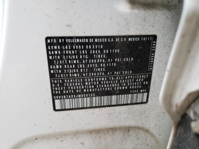 3VV2B7AX5JM059133 Volkswagen TIGUAN SE