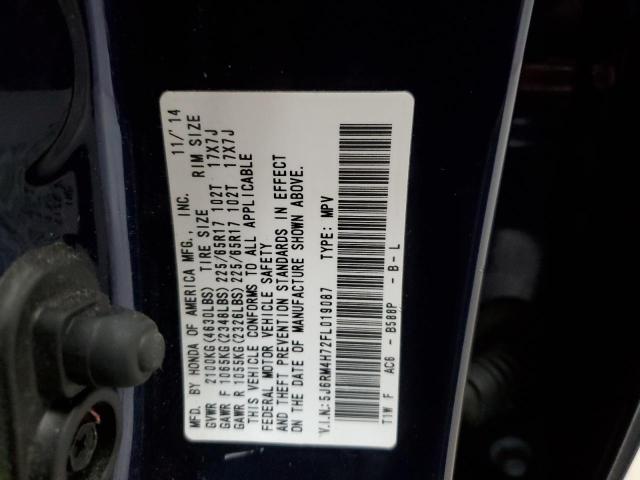 5J6RM4H72FL019087 Honda CR-V EXL