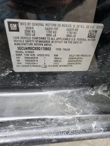 3GCUKRECXEG170663 Chevrolet Silverado K1500 Lt