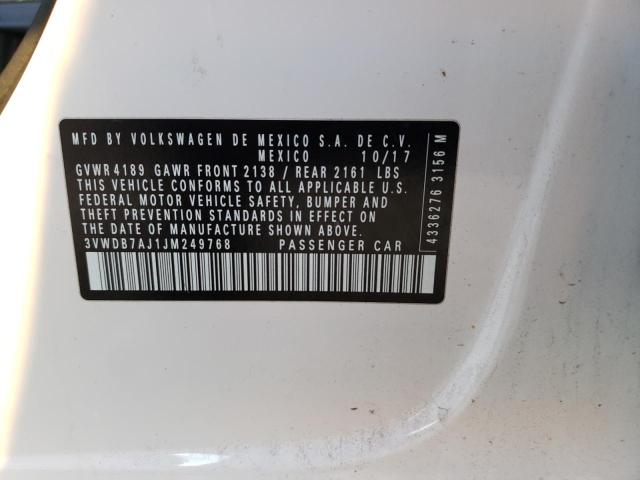 3VWDB7AJ1JM249768 Volkswagen JETTA SE