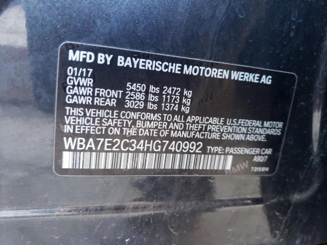 WBA7E2C34HG740992 BMW 740 I
