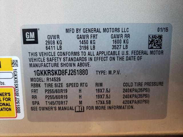 1GKKRSKD8FJ261880 GMC Acadia Slt-2
