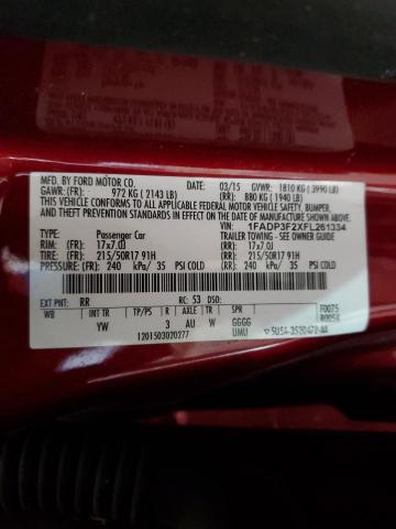 1FADP3F2XFL261334 Ford FOCUS SE