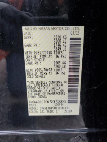 1N6AA0EC5FN505805 Nissan TITAN S