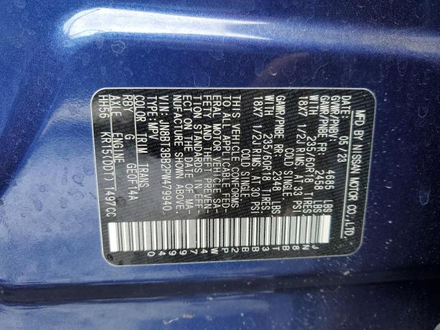 JN8BT3BB2PW479940 Nissan ROGUE SV