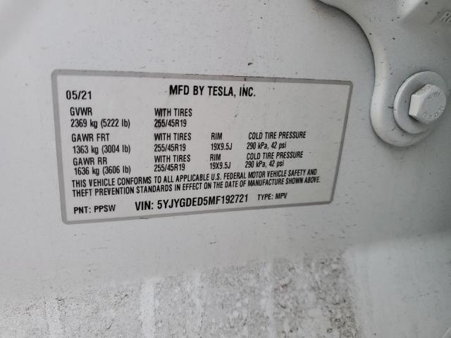 5YJYGDED5MF192721 Tesla Model Y