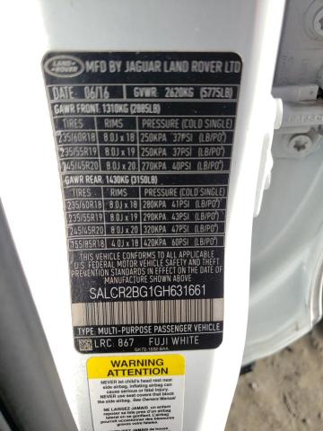 SALCR2BG1GH631661 Land Rover Discovery Sport Hse