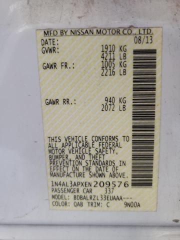 1N4AL3APXEN209576 Nissan ALTIMA 2.5