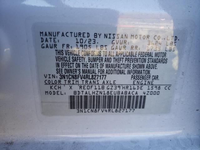 3N1CN8FV4RL827177 Nissan VERSA SR
