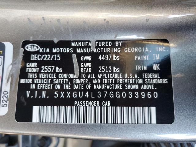 5XXGU4L37GG033960 KIA OPTIMA EX