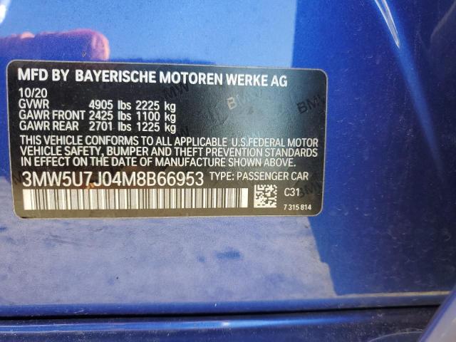 3MW5U7J04M8B66953 BMW M340I