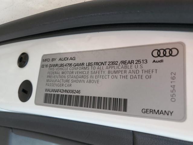 WAUANAF42HN008246 Audi A4 PREMIUM