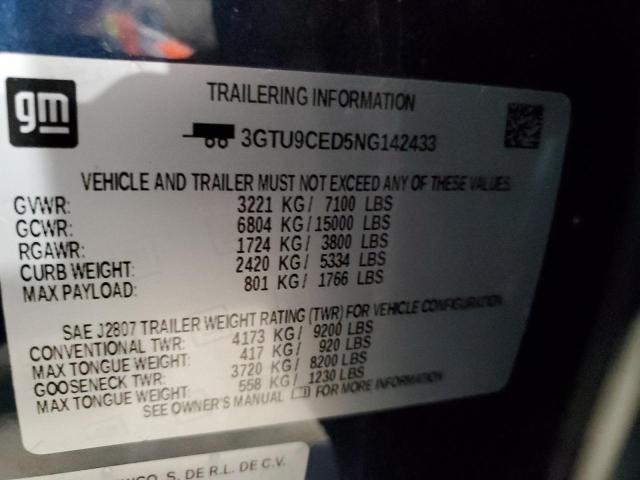 3GTU9CED5NG142433 GMC Sierra Limited K1500 Elevation