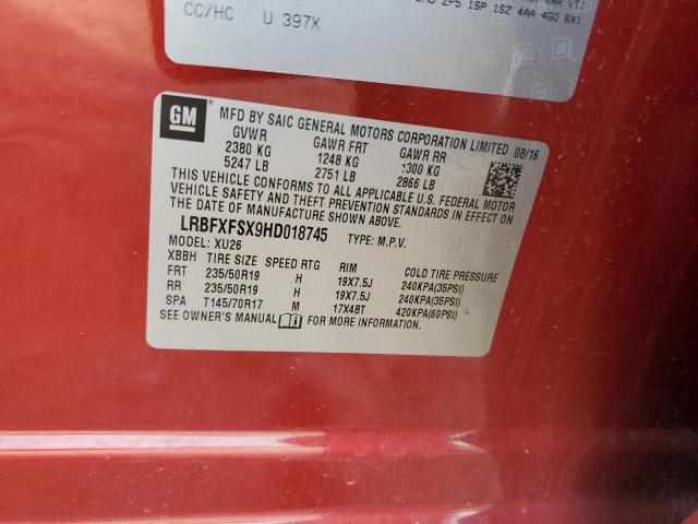 LRBFXFSX9HD018745 Buick Envision Premium Ii