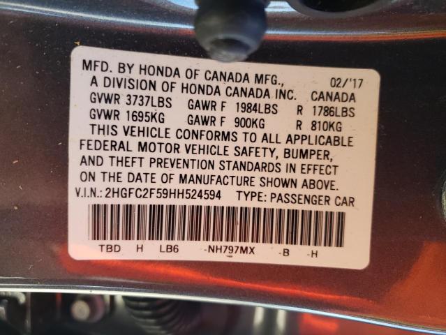 2HGFC2F59HH524594 Honda Civic Lx