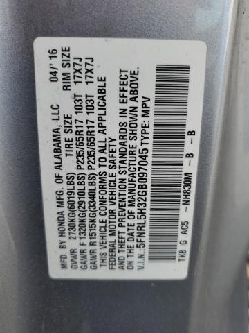 5FNRL5H32GB097045 Honda ODYSSEY SE