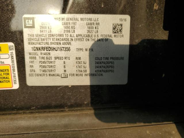 1GNKRFED9HJ197356 Chevrolet Traverse Ls