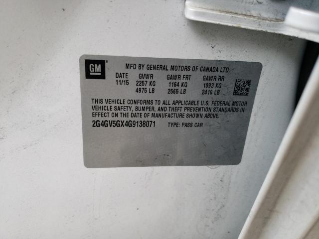 2G4GV5GX4G9138071 Buick REGAL GS