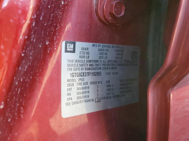 1GTG6CE37F1162955 GMC CANYON SLT