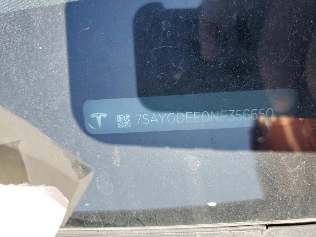 7SAYGDEE0NF356650 Tesla Model Y