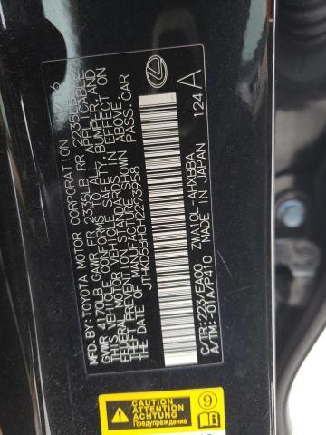 JTHKD5BH0H2293958 Lexus CT 200