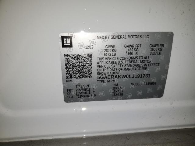 5GAERAKW0LJ191731 Buick Enclave Preferred