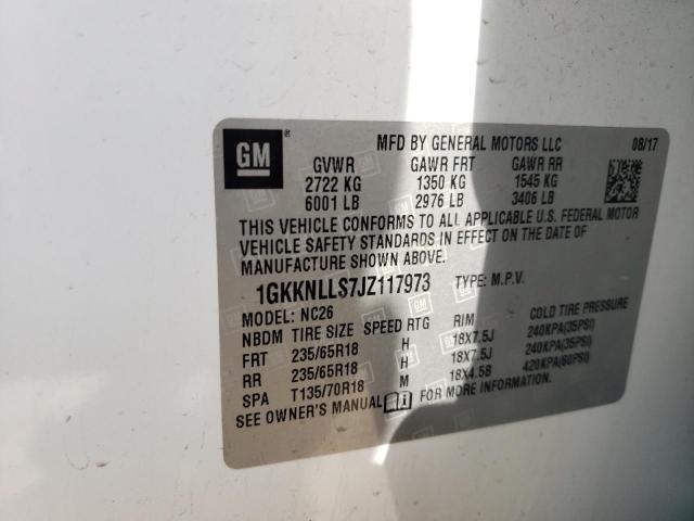 1GKKNLLS7JZ117973 GMC ACADIA SLE