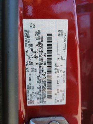 1FMCU0GD4HUD84214 Ford ESCAPE SE