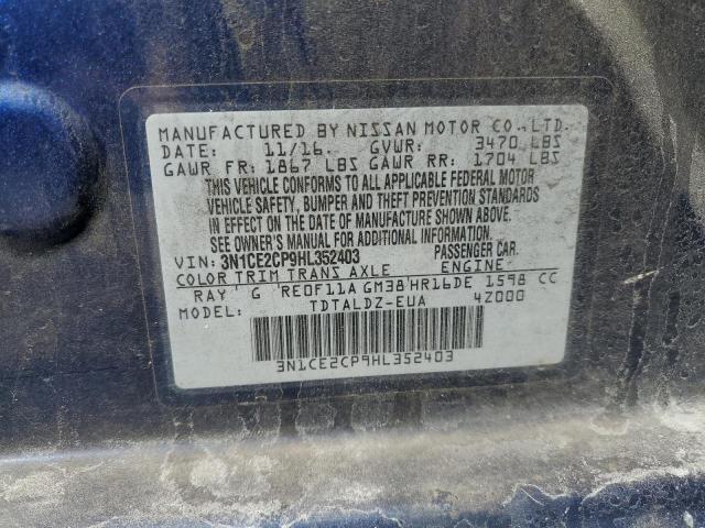 3N1CE2CP9HL352403 Nissan Versa Note S