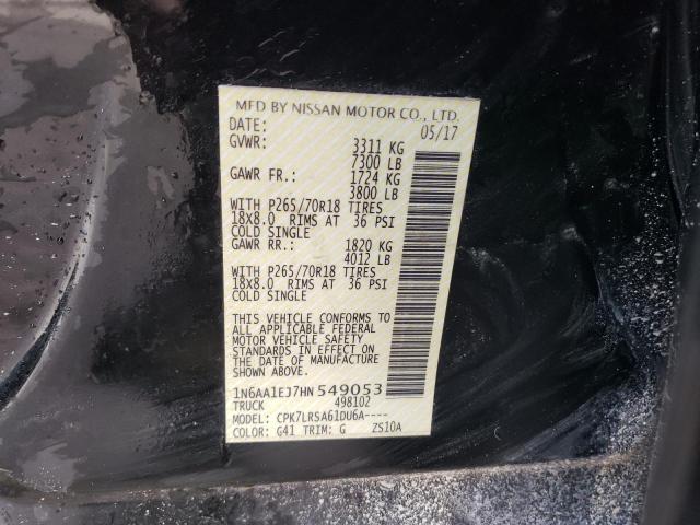 1N6AA1EJ7HN549053 Nissan TITAN S