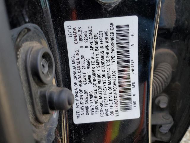 2HGFC1F70GH633102 Honda CIVIC EXL