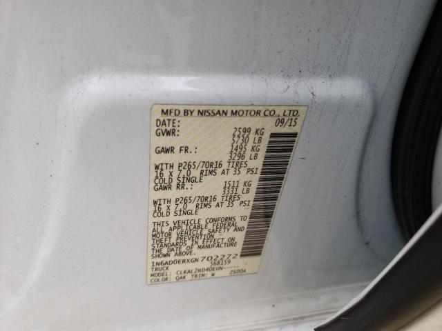 1N6AD0ERXGN702272 Nissan FRONTIER S