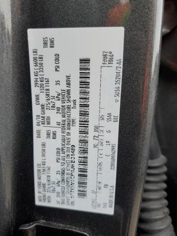 1FTEW1EP0JKE31489 Ford F150 Supercrew