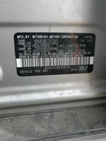 JA4APUAU9NU020119 Mitsubishi Outlander Sport Es