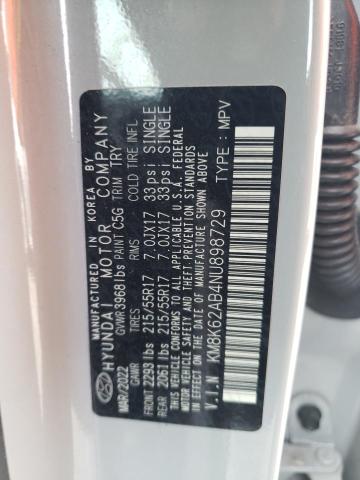 KM8K62AB4NU898729 Hyundai Kona Sel