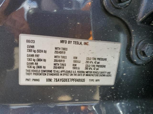 7SAYGDEE7PF848935 Tesla Model Y