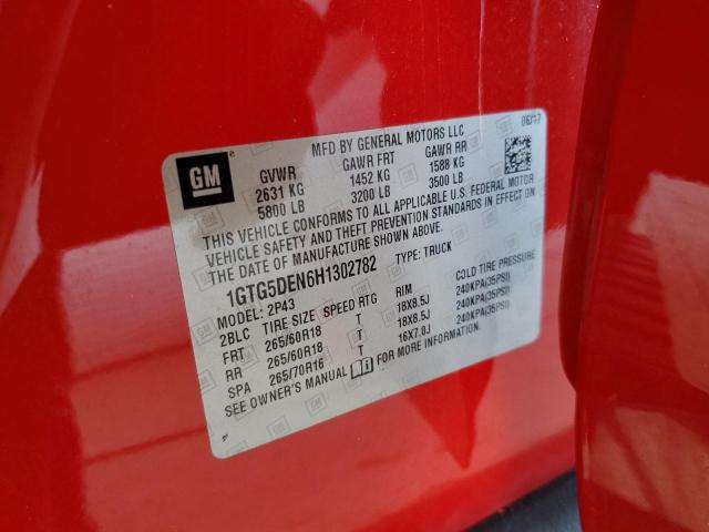 1GTG5DEN6H1302782 GMC CANYON SLT