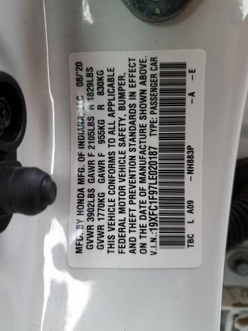 19XFC1F97LE020187 Honda Civic Touring
