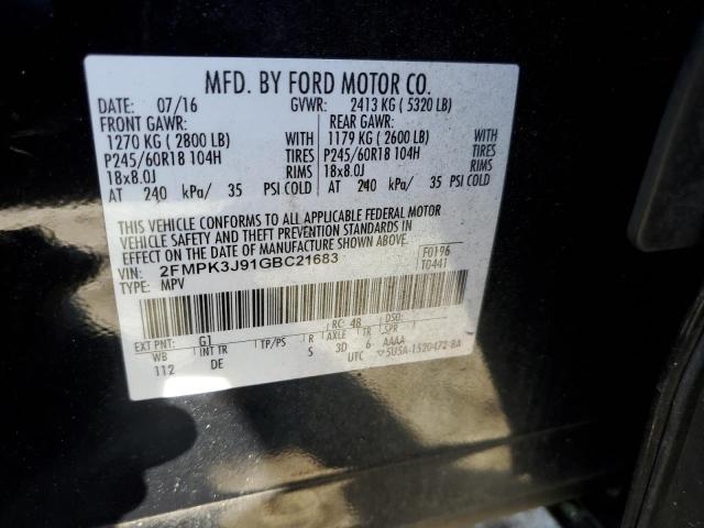 2FMPK3J91GBC21683 Ford EDGE SEL